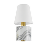 Aden Wall Sconce By Corbett, Finish: Vintage Brass / White