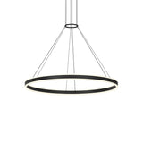 Double Corona Ring Pendant By Sonneman Lighting, Finish: Satin Black, Size: Large