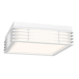 Marue Square Flush Mount By Sonneman Lighting, Finish: Textured White, Size: Medium