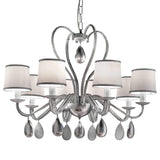 Noblesse 8 Chandelier by Masiero, Finish: Ivory and Gold-Masiero, Shiny White and Silver-Masiero, , | Casa Di Luce Lighting