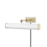 Holly Picture Light by Mitzi, Finish: Aged Brass/Soft Off White-Mitzi, Aged Brass/Navy-Mitzi, Polished Nickel/Soft Off White-Mitzi, Polished Nickel/Navy-Mitzi, Size: Small, Medium, Large, | Casa Di Luce Lighting