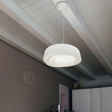 Embossed White Rose Pendant by Linea Light