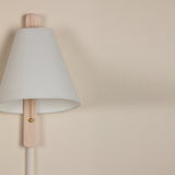 Ellen Wall Sconce By Mitzi - Aged Brass/Wood Whitewash Ash Closer View