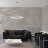 Elektron dweLED Pendant-Semi-Flushmount by W.A.C. Lighting, Finish: Aluminum Brushed, Black, Size: 20 Inch, 28 Inch, | Casa Di Luce Lighting