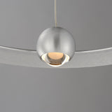 Nodes LED Chandelier By ET2, Finish: Brushed Aluminum, Diameter: 18 inch