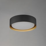 Echo LED Flush Mount By ET2, Size: Medium, Finish: Black / Gold