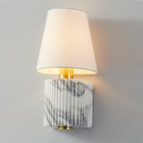 Aden Wall Sconce By Corbett, Finish: Vintage Brass / White