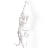 The Monkey Lamp Hanging Version Left By Seletti, Finish: White