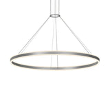 Double Corona Ring Pendant By Sonneman Lighting, Finish: Bright Satin Aluminum, Size: X Large
