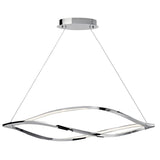 Meridian LED Linear Suspension by Kichler, Finish: Chrome, Nickel Brushed, Size: Small, Large, | Casa Di Luce Lighting