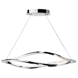 Meridian LED Linear Suspension by Kichler, Finish: Chrome, Nickel Brushed, Size: Small, Large, | Casa Di Luce Lighting