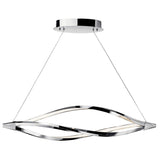 Meridian LED Linear Suspension by Kichler, Finish: Chrome, Size: Small, | Casa Di Luce Lighting