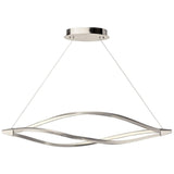 Meridian LED Linear Suspension by Kichler, Finish: Chrome, Nickel Brushed, Size: Small, Large, | Casa Di Luce Lighting