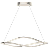 Meridian LED Linear Suspension by Kichler, Finish: Chrome, Nickel Brushed, Size: Small, Large, | Casa Di Luce Lighting