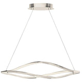 Meridian LED Linear Suspension by Kichler, Finish: Chrome, Nickel Brushed, Size: Small, Large, | Casa Di Luce Lighting