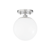 Stella Semi Flush Ceiling Light By Mitzi - Polished Nickel