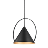 Mari Pendant By Troy Lighting, Size: Small, Finish: Gold Leaf / Soft Black