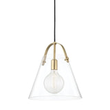 Karin Pendant by Mitzi, Finish: Brass Aged, Size: Large, | Casa Di Luce Lighting