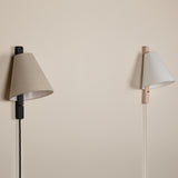 Ellen Wall Sconce By Mitzi - Aged Brass/Wood Charred Ash & Aged Brass/Wood Whitewash Ash on Wall