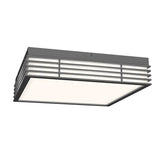 Marue Square Flush Mount By Sonneman Lighting, Finish: Textured Gray, Size: Large