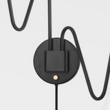 Onda Plug-In Sconce By Mitzi, Finish: Soft Black