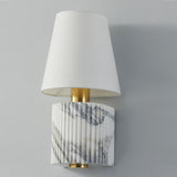 Aden Wall Sconce By Corbett, Finish: Vintage Brass / White
