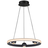 Nodes LED Chandelier By ET2, Finish: Black, Diameter: 18 inch