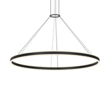 Double Corona Ring Pendant By Sonneman Lighting, Finish: Satin Black, Size: X Large