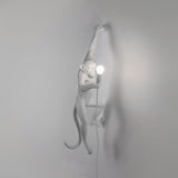 The Monkey Lamp Hanging Version Left By Seletti, Finish: White