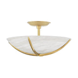 Aged Brass Wheatley Semi Flush by Hudson Valley