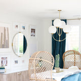 Carrie Chandelier by Mitzi, Finish: Brass Aged, Nickel Polished, Polished Copper-Mitzi, , | Casa Di Luce Lighting