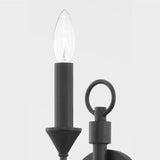 Cate Chandelier By Troy Lighting, Size: Small, Finish: Forged Iron