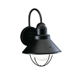 Small Black Seaside 1 Light Outdoor Wall Lantern