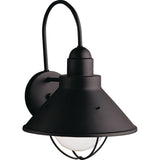 Medium Black Seaside 1 Light Outdoor Wall Lantern