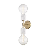 Asime Wall Sconce by Mitzi, Finish: Brass Aged, Nickel Polished, Number of Lights: 1, 2, | Casa Di Luce Lighting