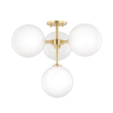 Ashleigh Semi-Flushmount by Mitzi, Finish: Brass Aged, , | Casa Di Luce Lighting