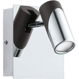 1 Light Chrome and Black Bernedo Spot by Eglo