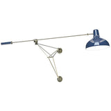 Nickel Plated and Glossy Blue Diana Wall Lamp by Delightfull