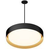 Echo LED Pendant By ET2, Size: Large, Finish: Black / Gold