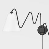 Onda Plug-In Sconce By Mitzi, Finish: Soft Black