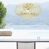 Weave Chandelier in living room