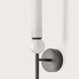Matt Black-White Marble Delie Wall Light by Aromas Del Campo