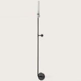 Matt Black-White Marble Delie L Wall Light by Aromas Del Campo