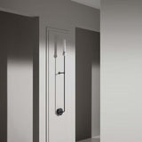 Matt Black-White Marble Delie L Wall Light by Aromas Del Campo