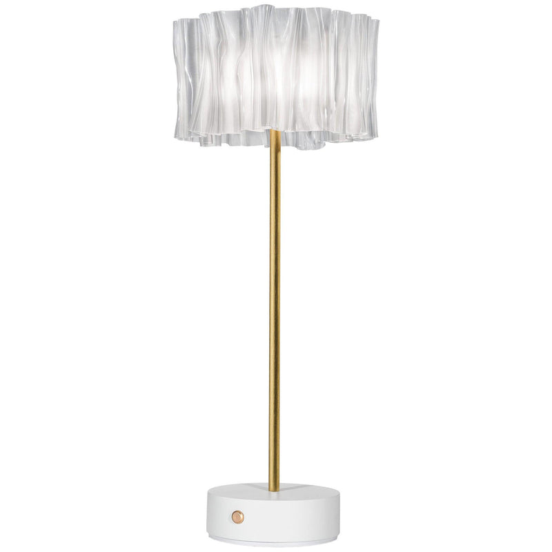White Accordeon Battery Table Lamp by Slamp