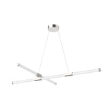 Akari LED Chandelier By Kuzco, Size: Medium, Finish: Nickel