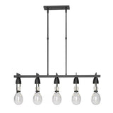 APOTHECARY LINEAR PENDANT BY HUBBARDTON FORGE, FINISH: BLACK, CLEAR GLASS, STEM LENGTH: STANDARD, | CASA DI LUCE LIGHTING