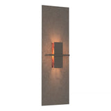 APERTURE VERTICAL WALL SCONCE BY HUBBARDTON FORGE, FINISH: DARK SMOKE, GLASS COLOR: TOPAZ ART GLASS,, | CASA DI LUCE LIGHTING