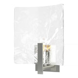 ARC 1 LIGHT SCONCE BY HUBBARDTON FORGE, FINISH: STERLING, CLEAR GLASS, SIZE: LARGE, | CASA DI LUCE LIGHTING