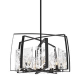 ARC 8 LIGHT PENDANT BY HUBBARDTON FORGE, FINISH: BLACK, CLEAR GLASS, | CASA DI LUCE LIGHTING